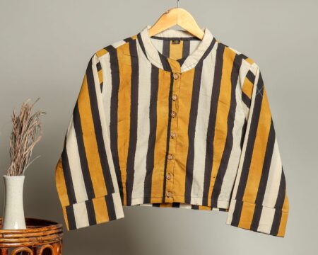 Handmade Block Print Cotton for Women ? Ethnic Floral Printed Top with Long Sleeves